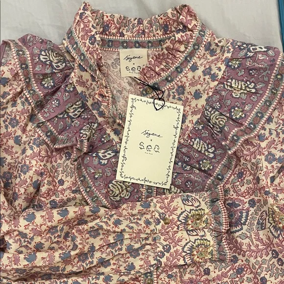 NWT Sézane x Sea New York Gala in Emilia print 36 - Picture 9 of 15